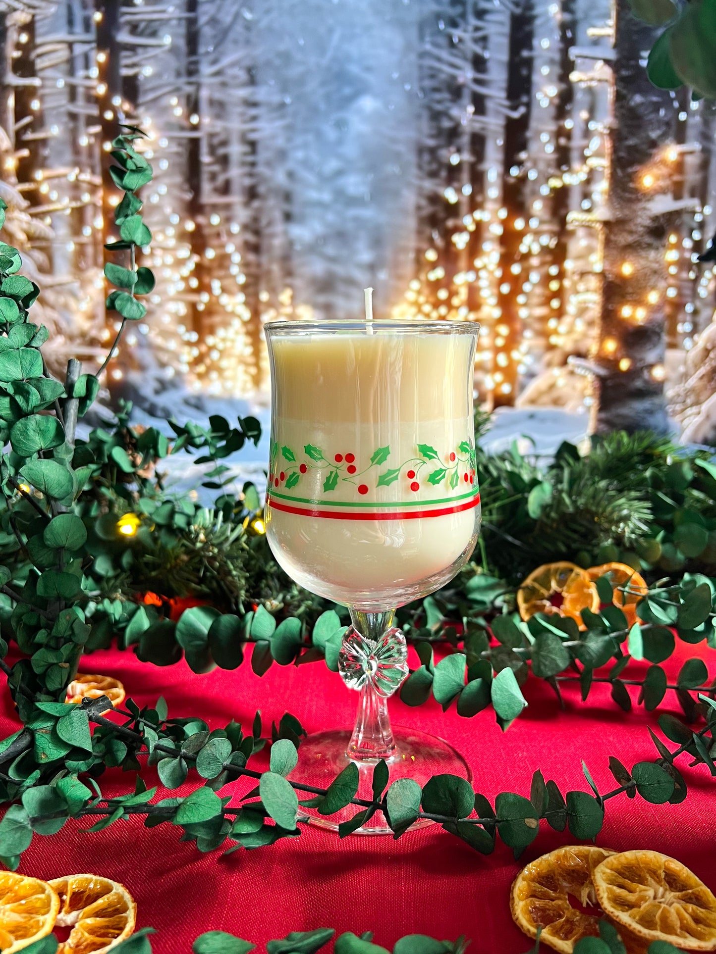 Holly Chalice Candle