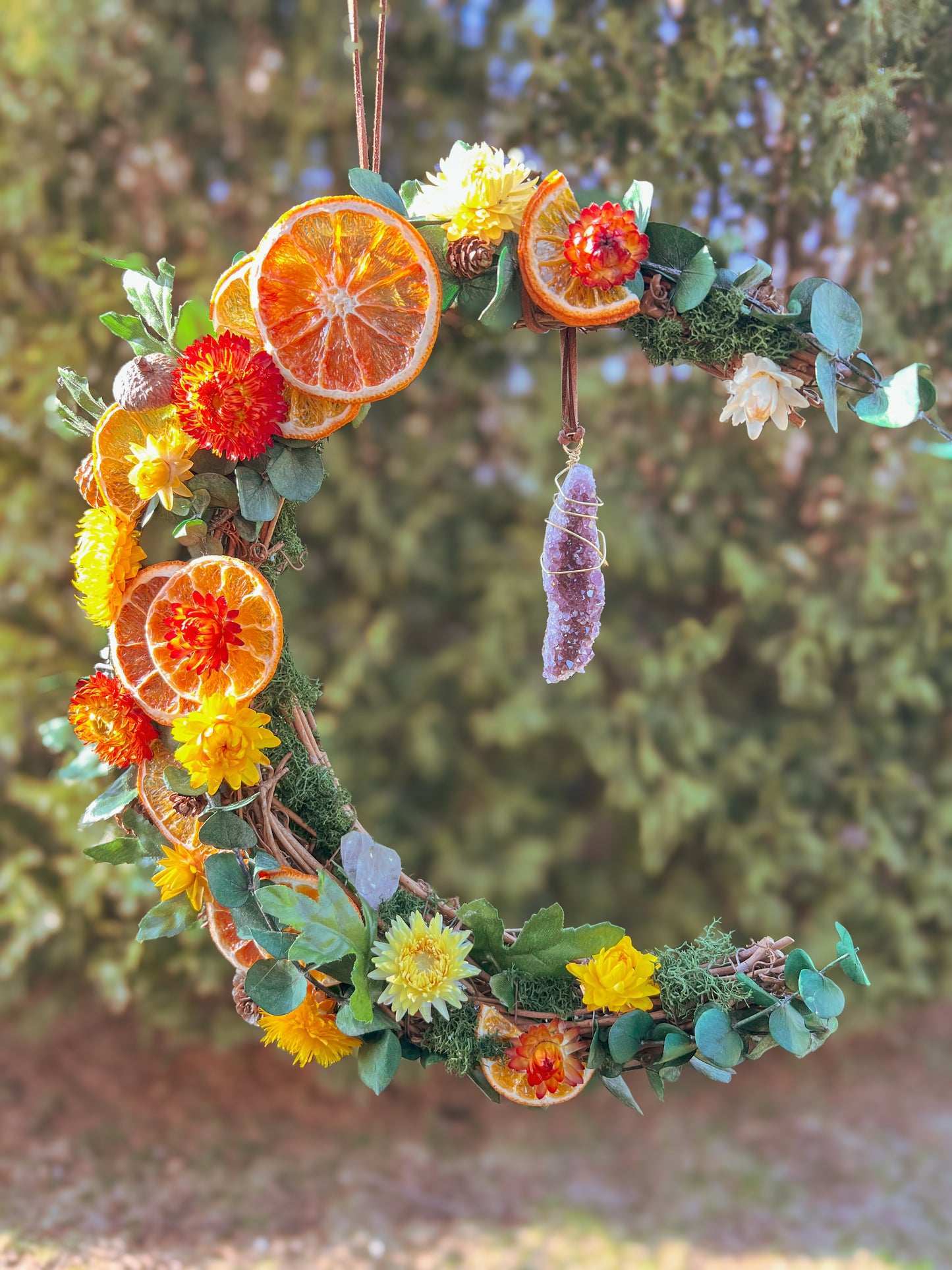 Citrus & Amethyst Wreath