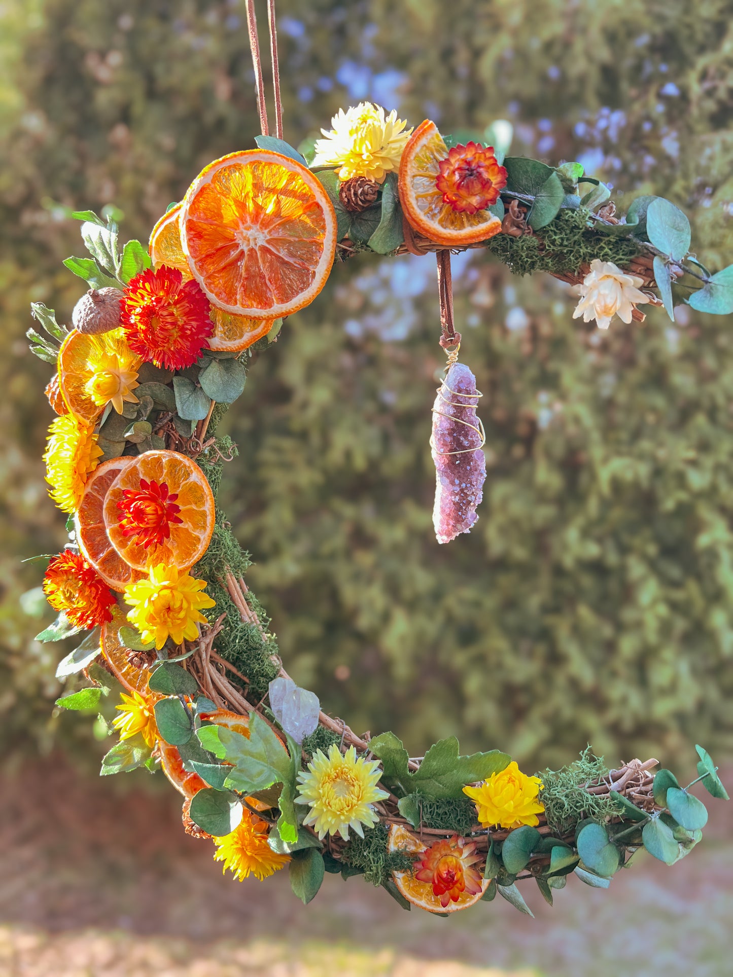 Citrus & Amethyst Wreath