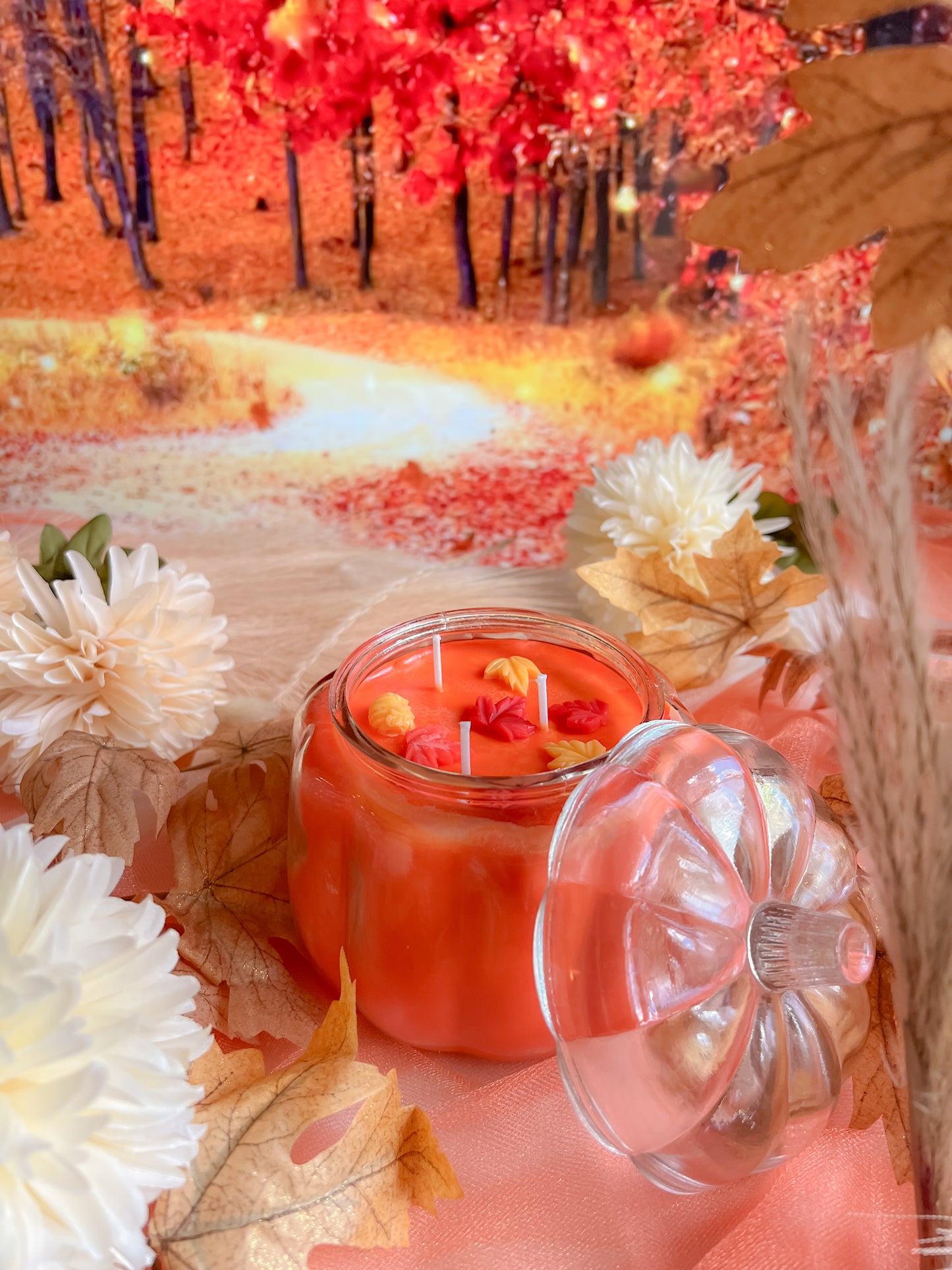 Autumn Leaves & Pie Candle