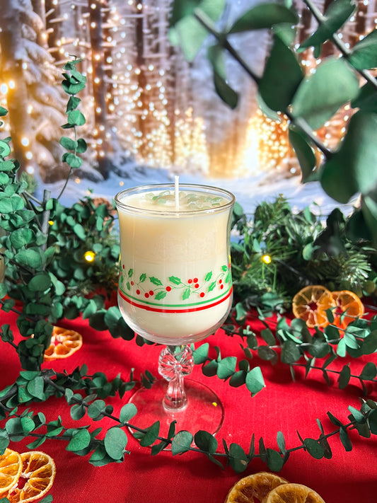 Holly Chalice Candle