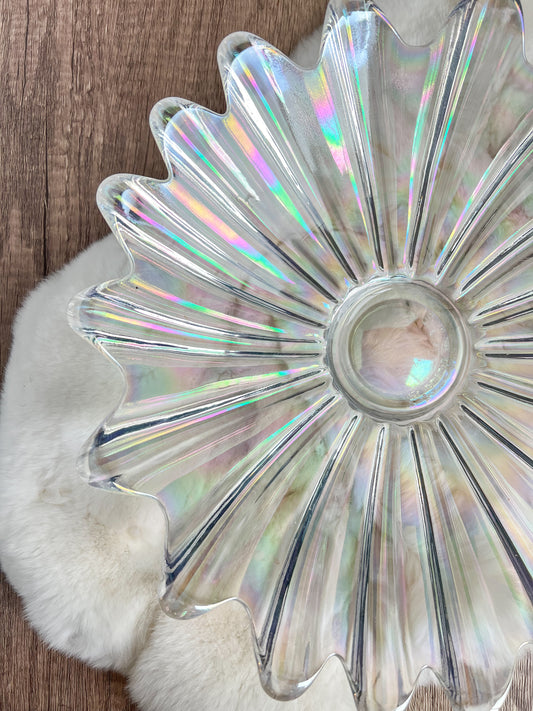 Federal Glass Iridescent Celestial Bowl