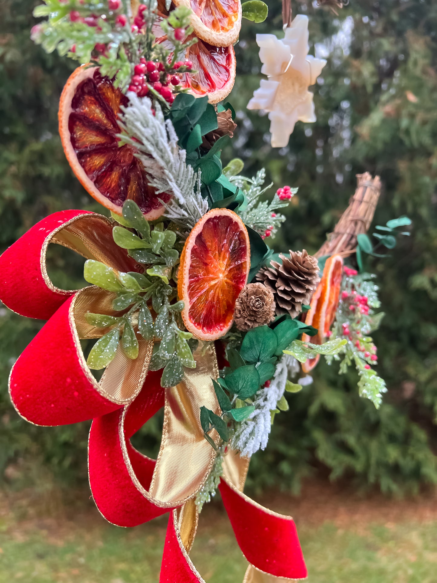Crimson Solstice Wreath