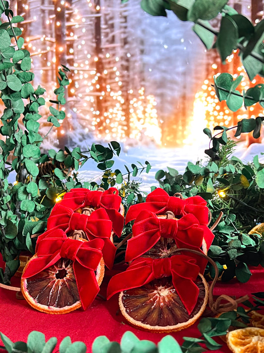 Crimson Citrus Ornaments