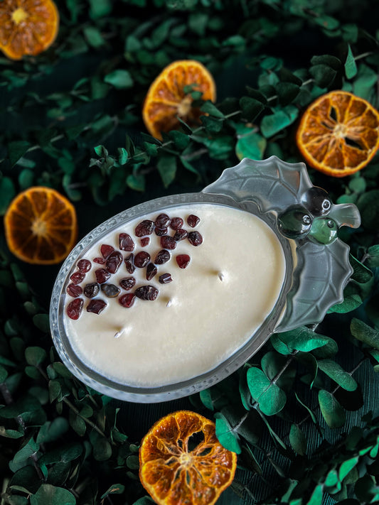 Snow Capped Pines Candle~ Frosted Holly