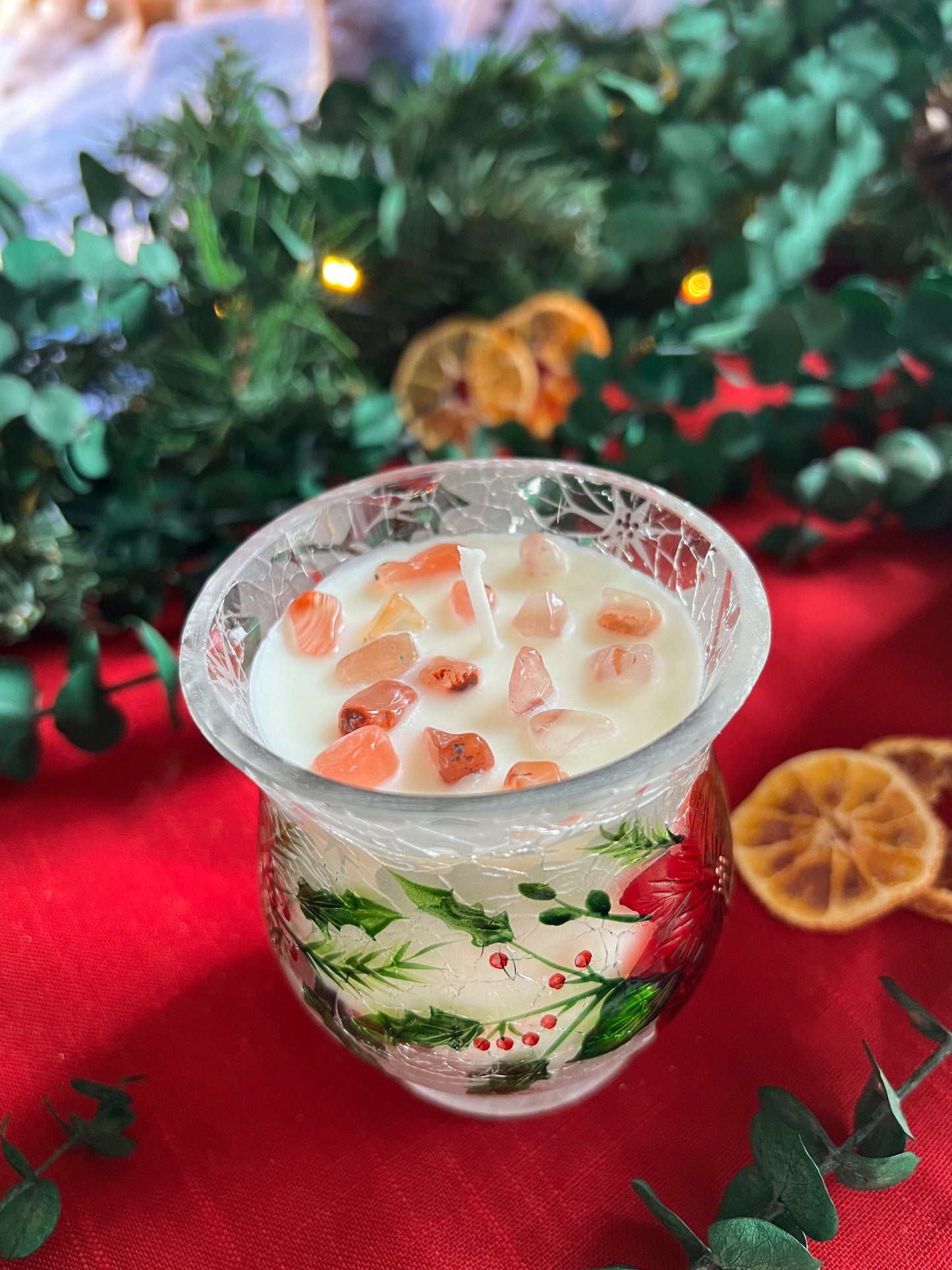 Poinsettia Glow Candle