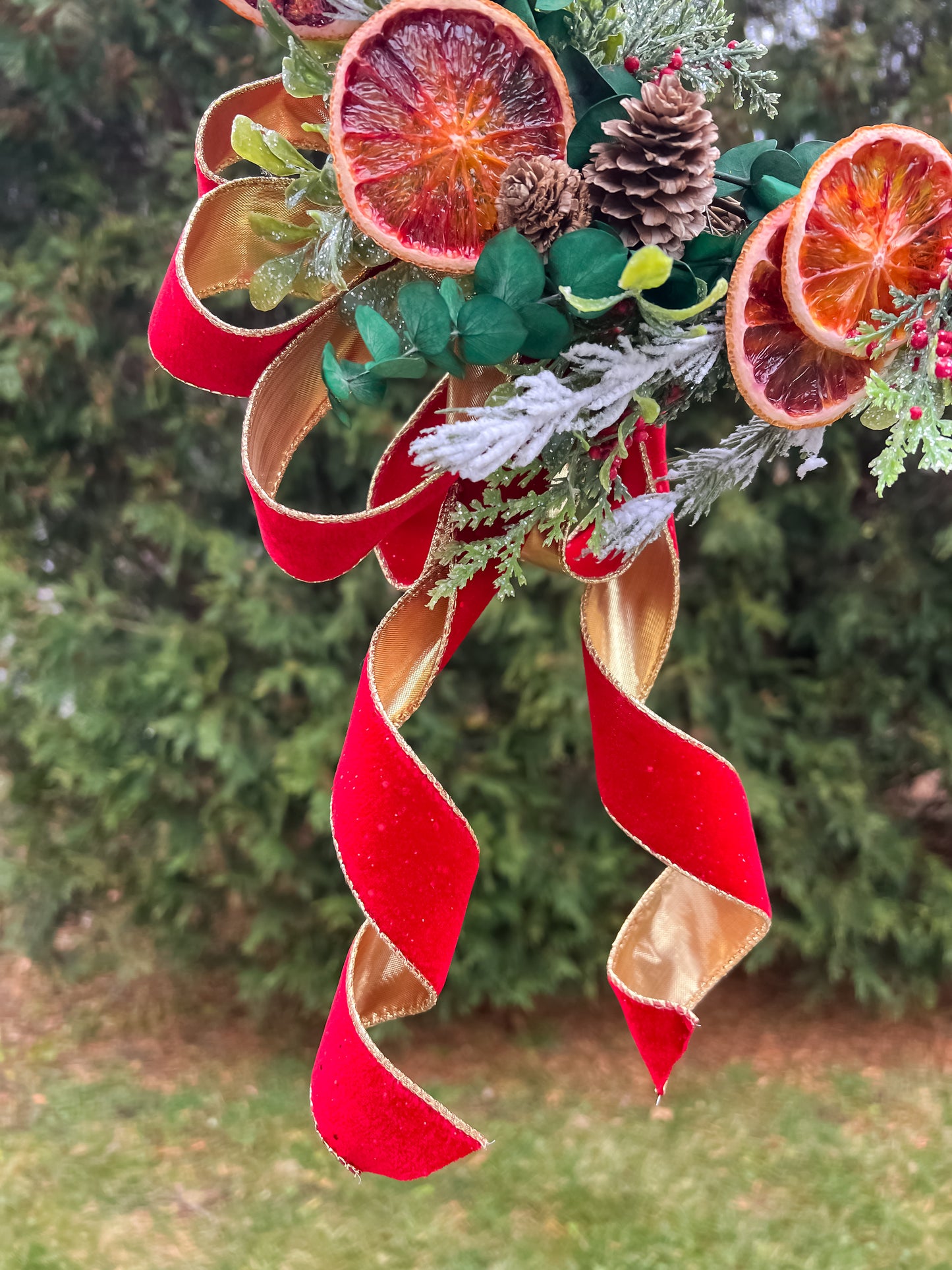 Crimson Solstice Wreath