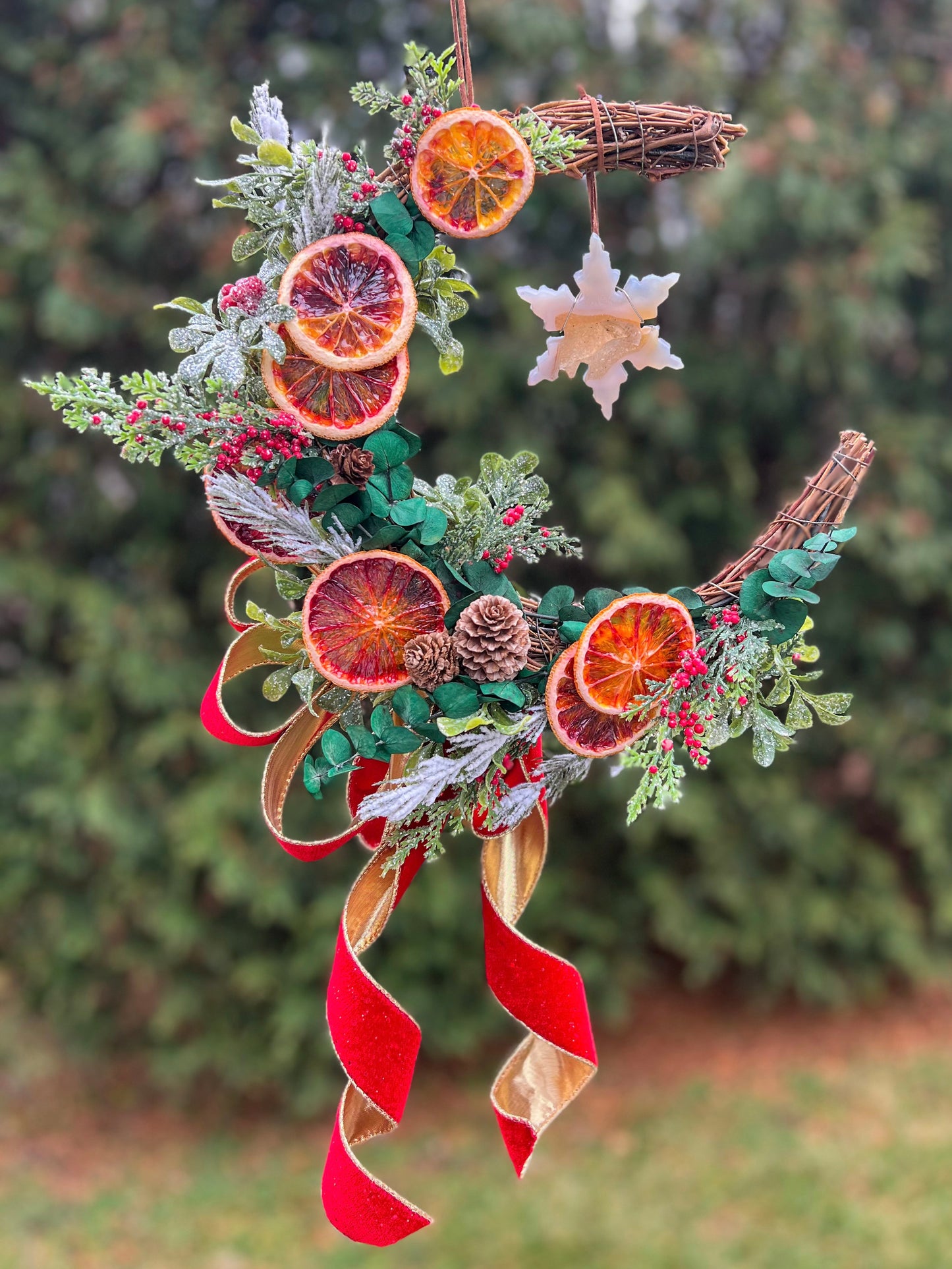 Crimson Solstice Wreath