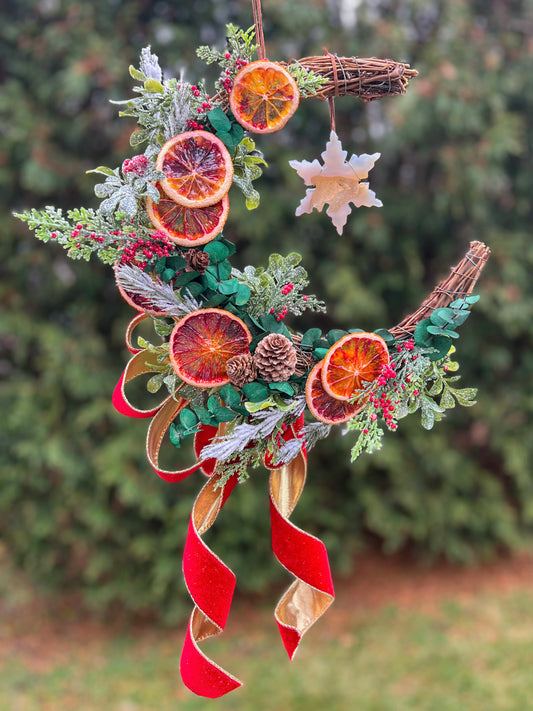 Crimson Solstice Wreath