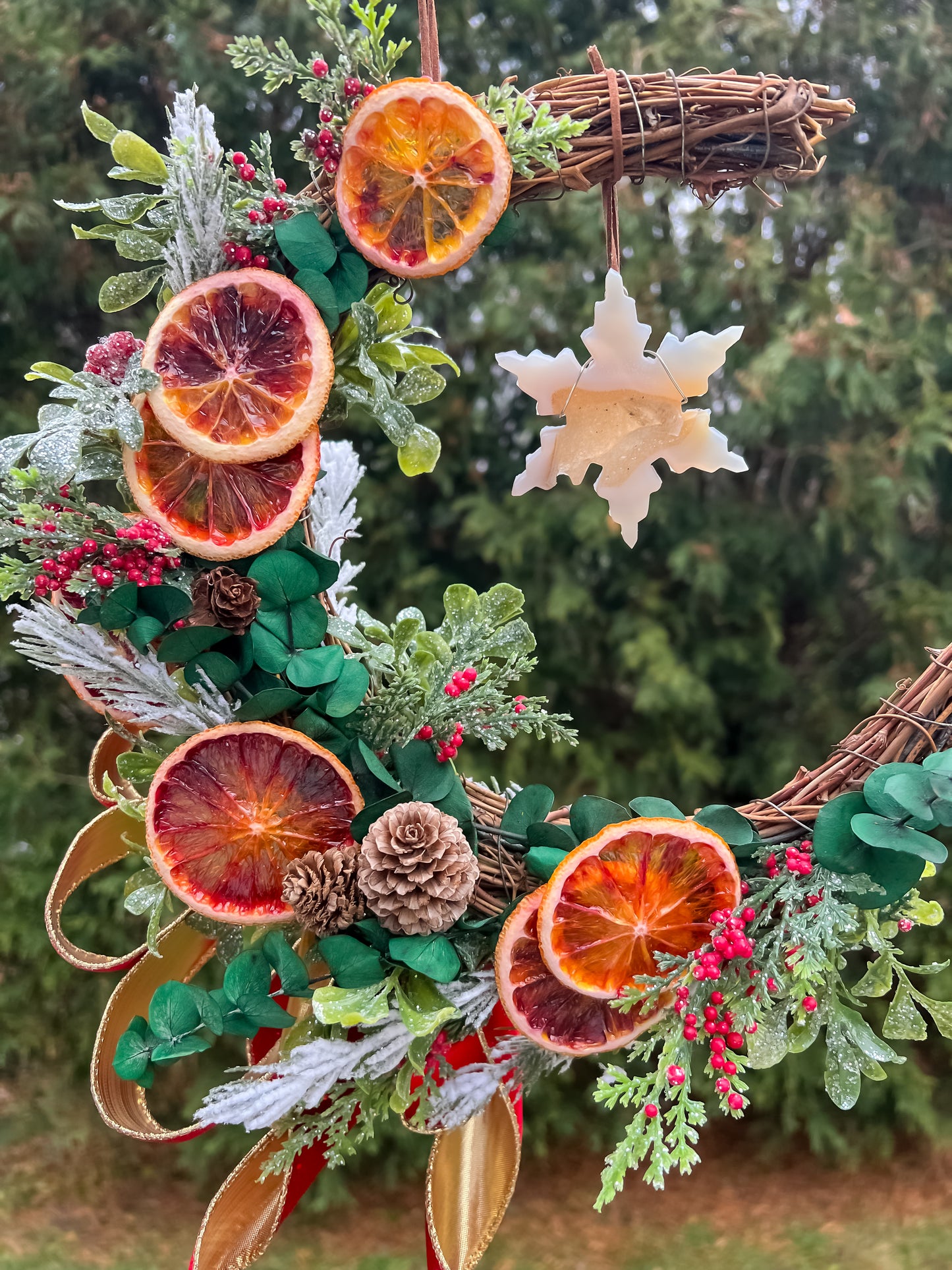 Crimson Solstice Wreath